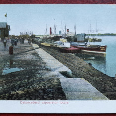 Braila-1908-Debarcaderul vapoarelor locale-St.GOARNA-C.P.circ.-perf.