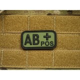 Patch Bloodtype &quot;AB POS&quot; cauciuc Forest JTG