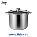 Cratita adanca Rosberg R51211B30, 30 cm, 16,2 litri, Inductie, Capac, Inox