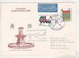 bnk fil Aerofilatelie - Germania RDG Plic stampila ocazionala Leipziger Herbstmesse 1978 - circulat spre Romania