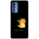 Husa compatibila cu Motorola Edge 20 Lite model I am a dragon, Silicon, TPU, Viceversa, Transparent, Carcasa