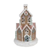 Cumpara ieftin Casuta Turta Dulce polirasina multicolora cu led 14x22 cm