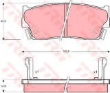 Set placute frana,frana disc SUZUKI VITARA Cabrio (ET, TA) (1988 - 2002) TRW GDB885