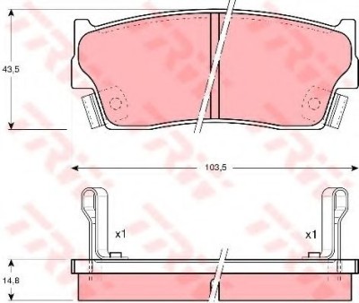 Set placute frana,frana disc SUZUKI VITARA Cabrio (ET, TA) (1988 - 2002) TRW GDB885 foto
