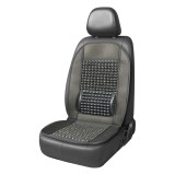 Husa scaun auto cu bile de masaj si suport lombar, dimensiuni 97 x 44 cm, culoare neagra, Amio