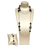 Cumpara ieftin Set Style din perle și agat negru