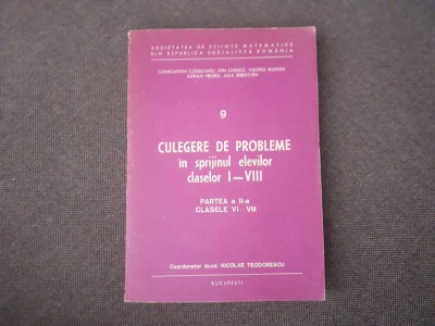 CULEGERE DE PROBLEME IN SPRIJINUL ELEVILOR CLASELOR VI-VIII VOL 2 foto