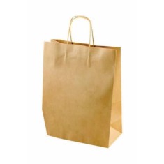 Sacose din Hartie Kraft Natur, 31x8.5x39 cm, 50 Buc/Set, Pungi si Plase din Hartie foto