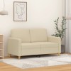 VidaXL Canapea cu 2 locuri, crem, 120 cm, material textil 359472