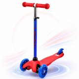 Cumpara ieftin Trotineta Reglabila Action Pro One Sofia CONCEPT, 3 Roti LED, Aluminiu, Albastru/Roșu