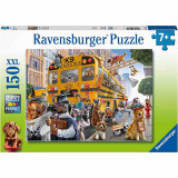 Cumpara ieftin Puzzle Autobuzul Scolar Al Animalelor, 150 Piese, Ravensburger