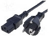Cablu alimentare AC, 5m, 3 fire, culoare negru, CEE 7/7 (E/F) mufa, IEC C13 mama, SCHURTER - 6052.0026