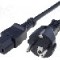 Cablu alimentare AC, 5m, 3 fire, culoare negru, CEE 7/7 (E/F) mufa, IEC C13 mama, SCHURTER - 6052.0026