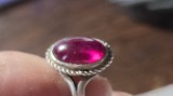 Inel vintage argint cu rubin