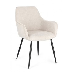 Set 2 scaune negru bej Cora 58x63x85.5 cm