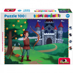 Puzzle 100 piese, Noriel Basme Romanesti, Praslea cel voinic si merele de aur