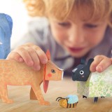 Set Origami Animale Mideer MD4082, 9 Modele, Joc Educativ Arta &amp; Creatie, Pliere Hartie, Dezvoltare Abilitati, 3+, Cadou Copii