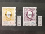 Serie 2 Timbre Insulele Azore 1980 Centenar Primele Timbre Azore Rreproduceri Clasice Nestampilat - A005