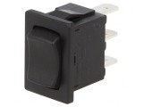 Rocker Switch SP3T 3-Position ON-OFF-ON 10A 250VAC/28VDC Black