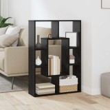 vidaXL Dulap pentru cărți Stejar Negru 63 x 20 x 90 cm Lemn compozit 879673
