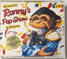 Various &lrm;&ndash; Ronny's Pop Show 19 - Ol&eacute;! Brandneu '92 - 36 (s)tierische Hits _ VG+ / NM dublu cd muzica europop , eurohouse _ Columbia, Germania, 1992