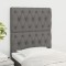 vidaXL Tăblii de pat, 2 buc, gri &icirc;nchis, 80x7x78/88 cm, textil