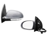 Oglinda exterioara Volkswagen Golf 5 Hatchback 10.2003-05.2009, reglare electrica, partea stanga, capac grunduit, cu 7 pini, cu semnalizare, sticla c