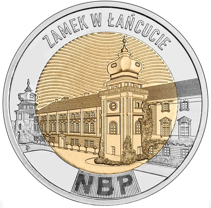 POLONIA 5 ZLOTI 2024 BIMETAL - CASTELUL din LANCUT , UNC
