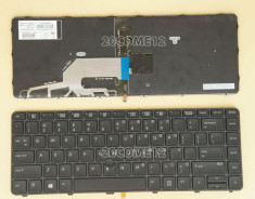 Tastatura HP Probook 640 G3 iluminata cu rama point sticker foto