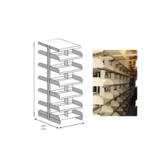 RAFT METALIC ARHIVA CENTRAL DE BIBLIOTECA 900x600x2200 mm (LxlxH), 150 kg/polita, ECO+