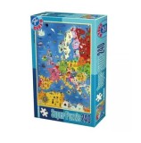 Puzzle D-Toys - Harta Europei, 240 piese