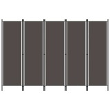 Cumpara ieftin Paravan de camera cu 5 panouri, antracit, 250 x 180 cm