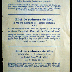 O.152 CLUJ 1931 BILET INTRARE BILET REDUCERE OPERA TEATRU HOTEL RESTAURANT