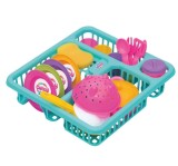 Suport de uscat vesela, Zola&reg;, de jucarie, cu vase si tacamuri incluse, 30x28x6 cm