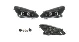 Set faruri Opel Corsa D, 2006-2011, montare fata, stanga+dreapta, H1+H1; manual/electric; negru, transparent; fara motor; Tuning; halogen, JUN YAN