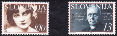 C1259 - Slovenia 1996 - Celebritati 2v. neuzat,perfecta stare foto