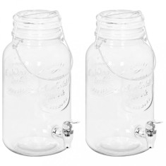 Dozatoare de bauturi, 2 buc., 3800 ml, sticla foto