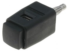 Clemă de laborator neagră 70VDC 16A 48mm