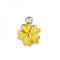 Pandantiv decorativ metalic diametru 13 mm Floare galbena