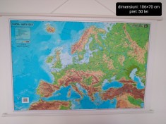 Harta fizica/politica a Europei foto