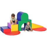 HOMCOM 7 blocuri de construcție din spumă XXL - joc educațional - modul de motricitate - certificate conform standardelor EN71-1-2-3 - spumă EPE acope