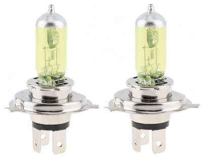 Set Bec Halogen H4 P43 12V 55W Galben TCT-1926 foto