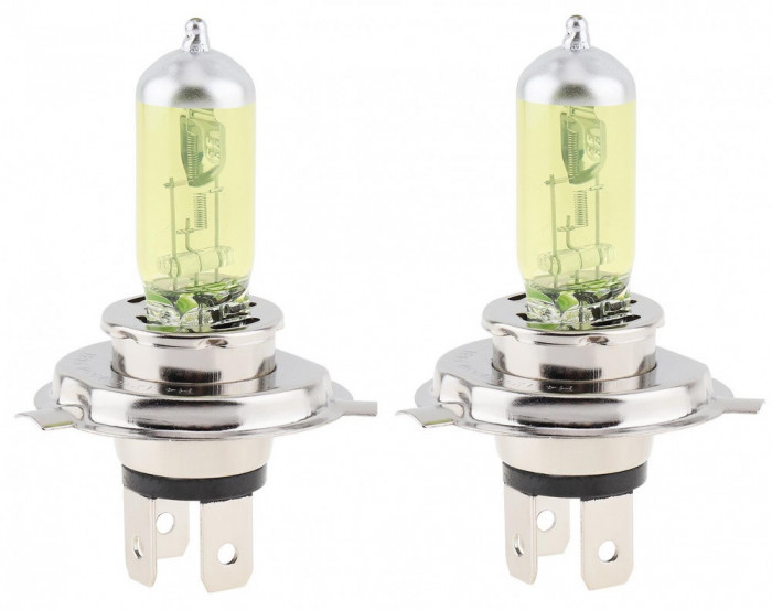 Set Bec Halogen H4 P43 12V 55W Galben TCT-1926