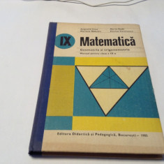 MATEMATICA Geometrie Si Trigonometrie Manual Pentru Clasa A IX -Augustin Cota