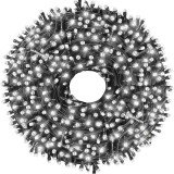 Instalatie de Craciun Liniara , 100 m, interior/exterior, rezistenta la apa, 480 LED-uri, alb rece