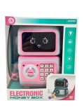 Pușculiță electronică tip Robot seif cu cod cheie lumini și muzică
