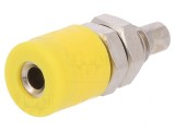 Soclu Banană 2mm Galben 10A 33VAC 70VDC Izolat