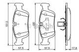 Set placute frana,frana disc BMW Seria 3 Compact (E36) (1994 - 2000) BOSCH 0 986 494 015