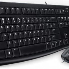 Kit Tastatura Logitech si Mouse MK120, USB, layout International (Negru)