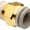 Racord push-in filetate SMC R 1/4, simplu, alamă, 1&divide;10bar